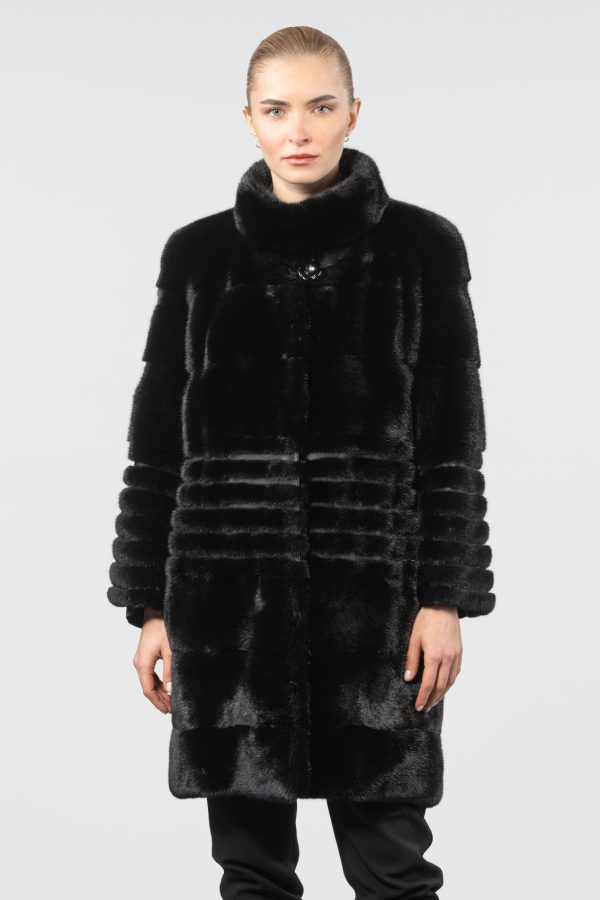 Layered Design Mink Fur Jacket
