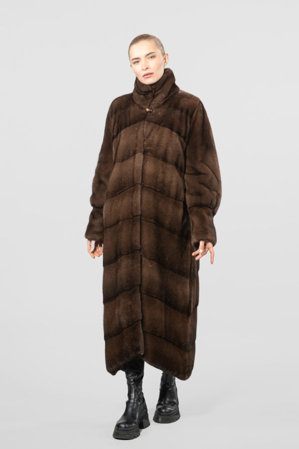 Asymmetrical Full Length Mink Fur Coat