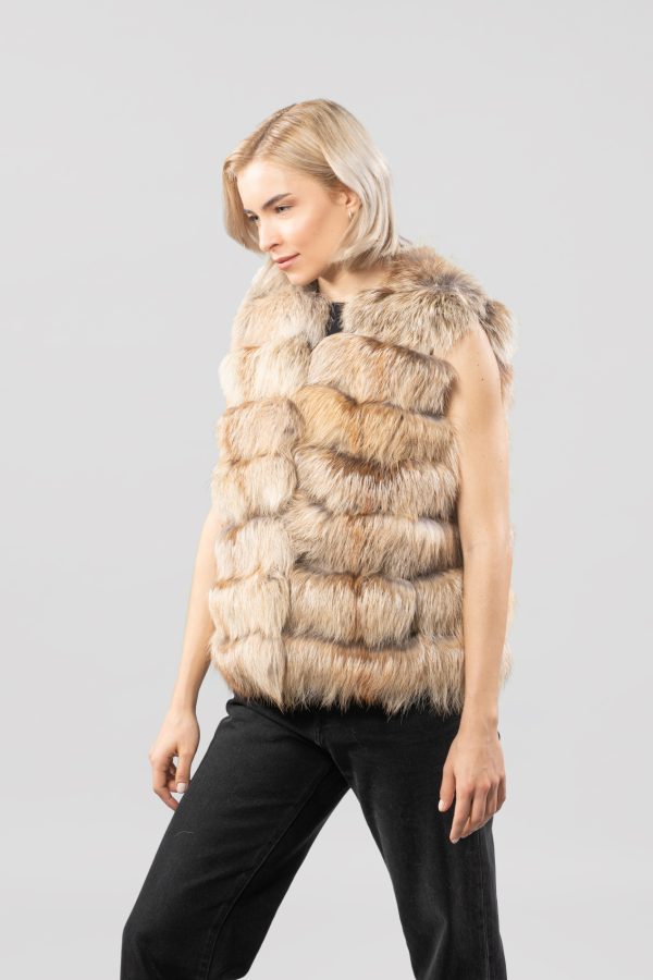 Layered Fox Fur Vest