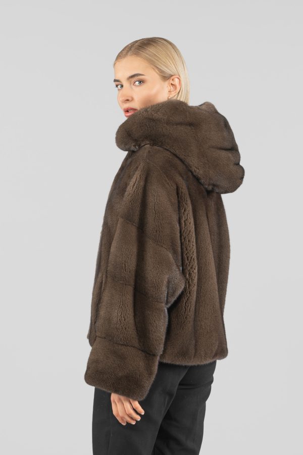 Full Pelts Brown Mink Fur Jacket