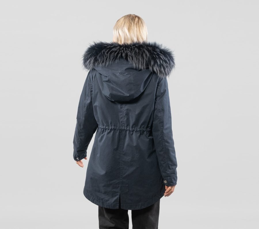 Parka avec doublure en fourrure de vison