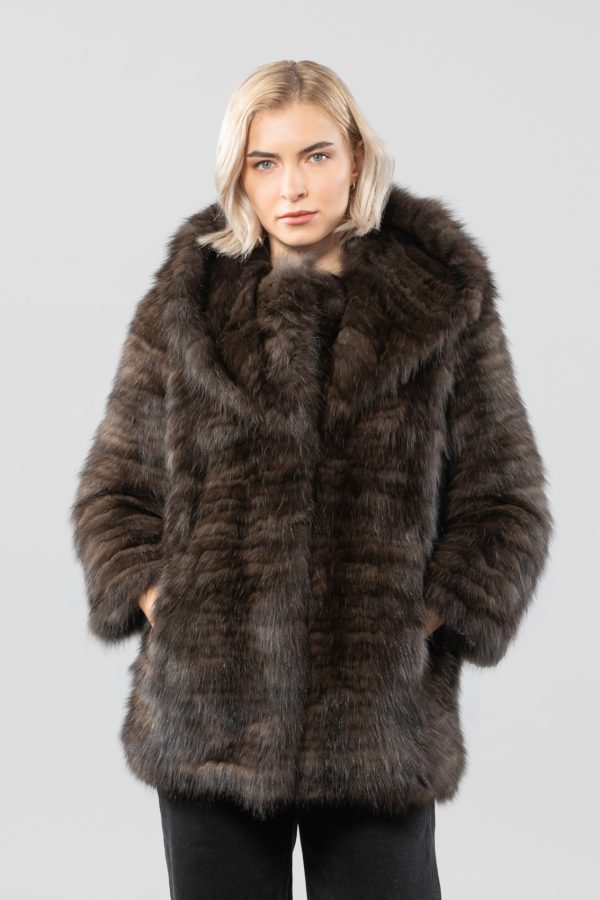 Sable Fur Jacket 3/4 Sleeves