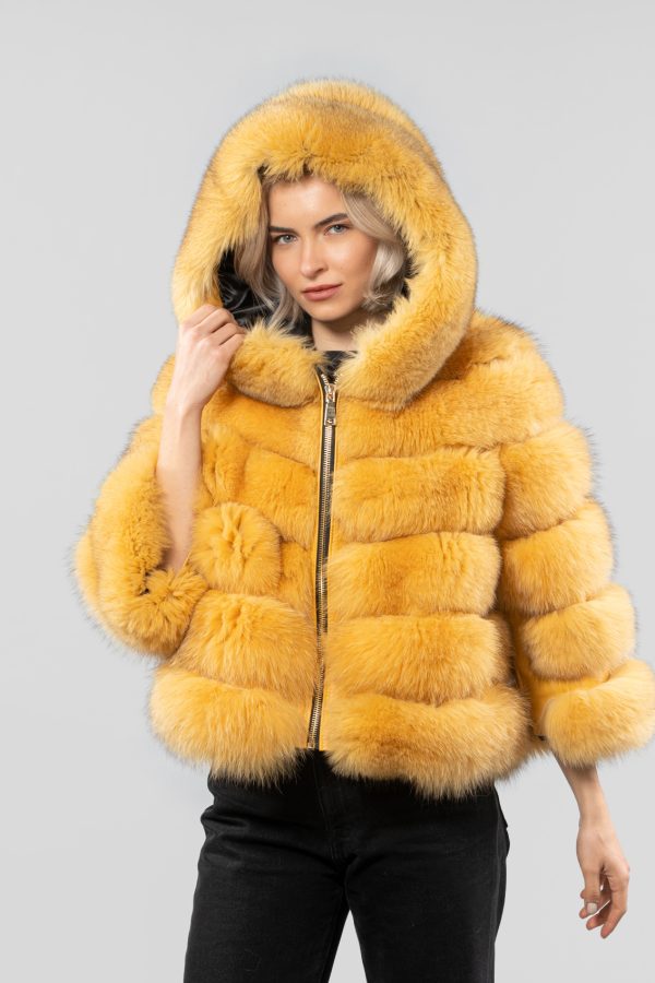 Haute Acorn Hooded Mink Fur Jacket