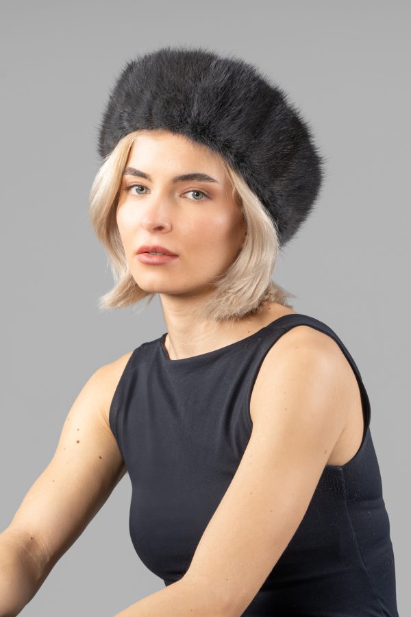 Black Mink Fur Hat