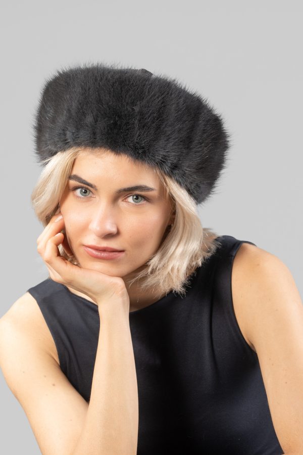 Black Mink Fur Hat