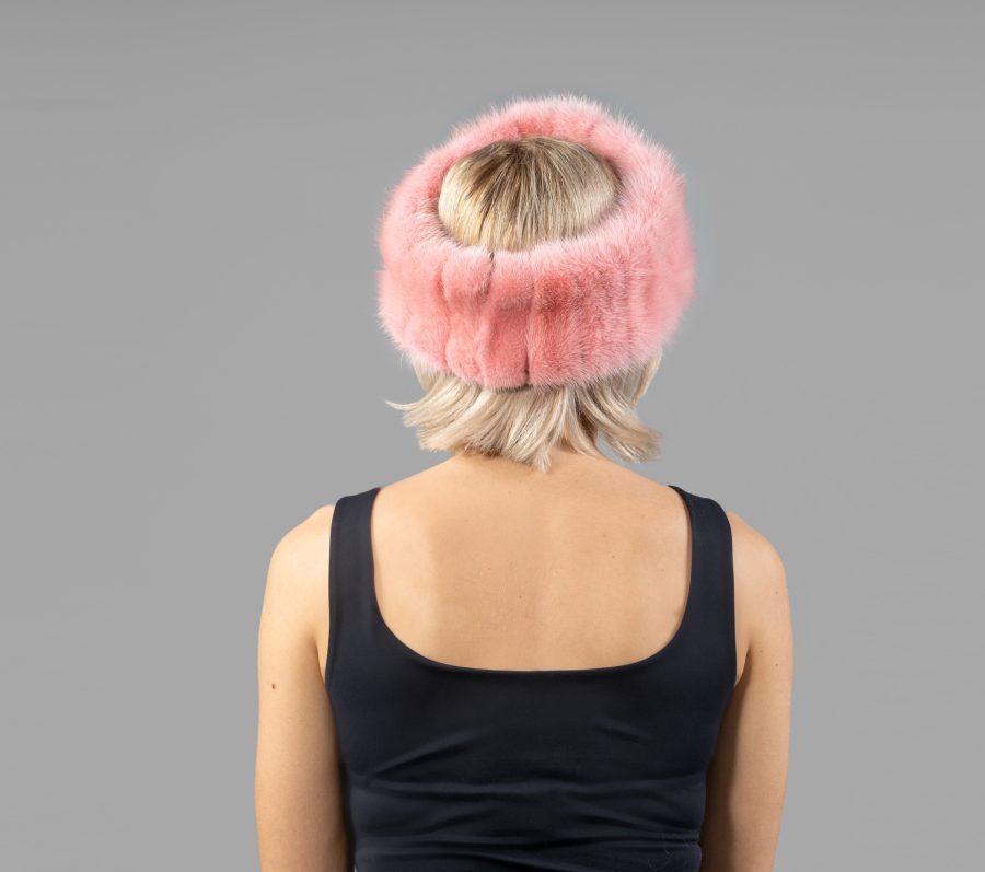 Pink Mink Fur Headband