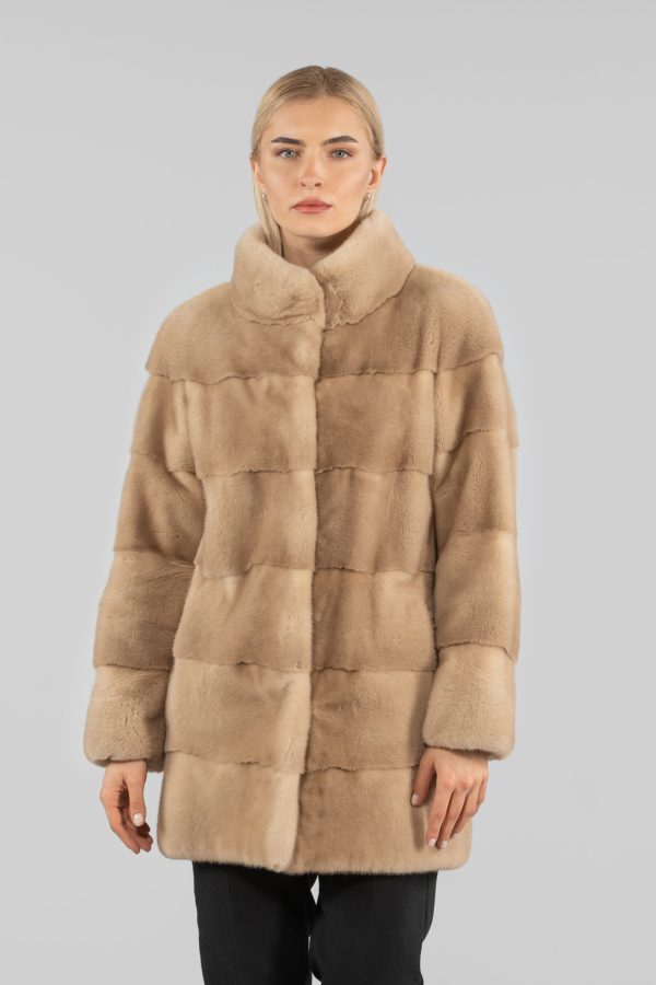 Palomino Horizontal Mink Fur Jacket