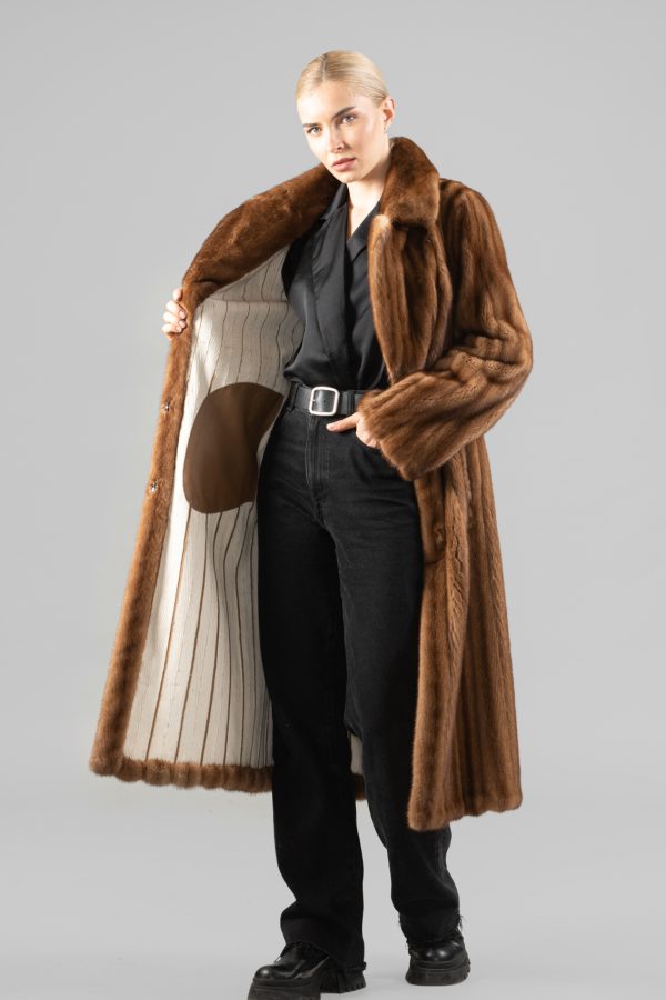 Vintage Mink Fur Coat With Belt - 100% Real Fur - Haute Acorn