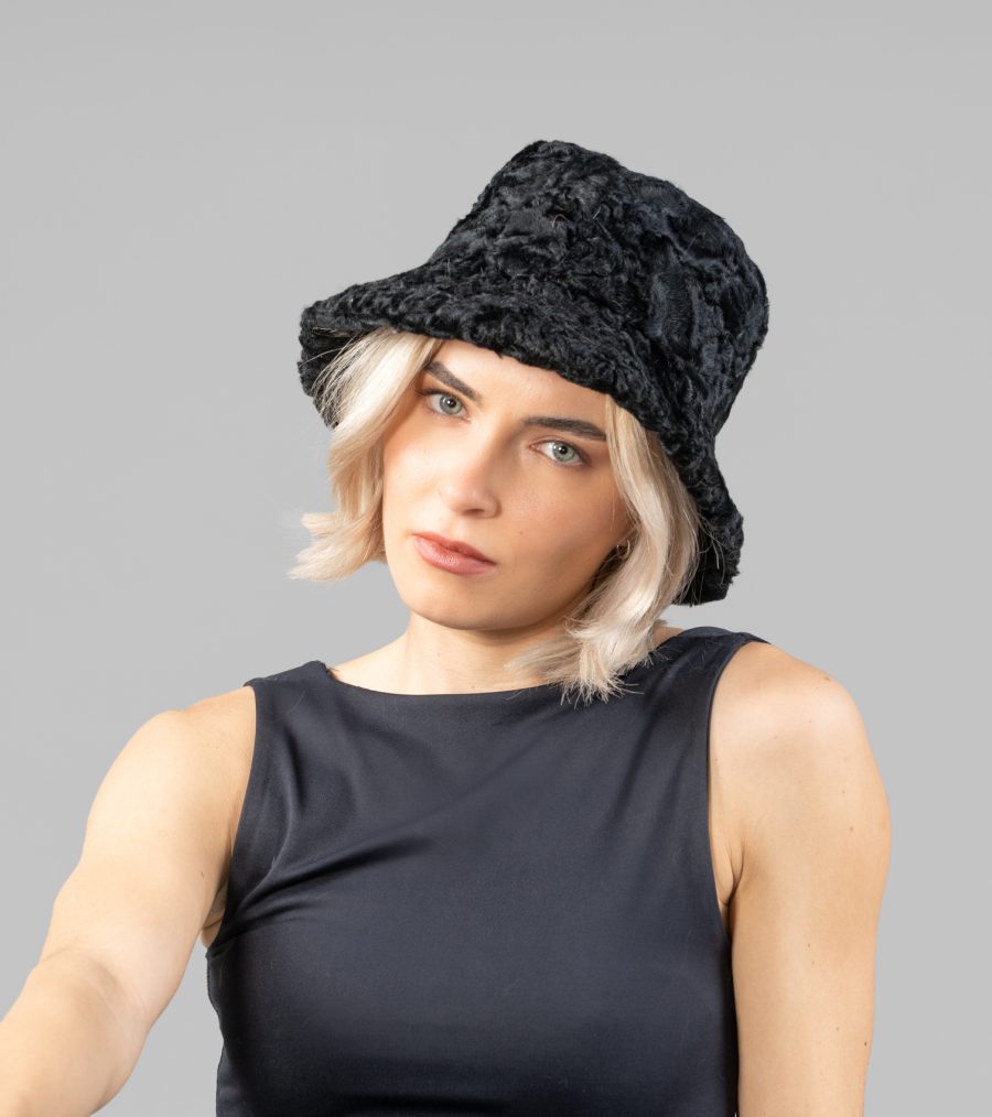 Astrakhan Fur Bucket Hat