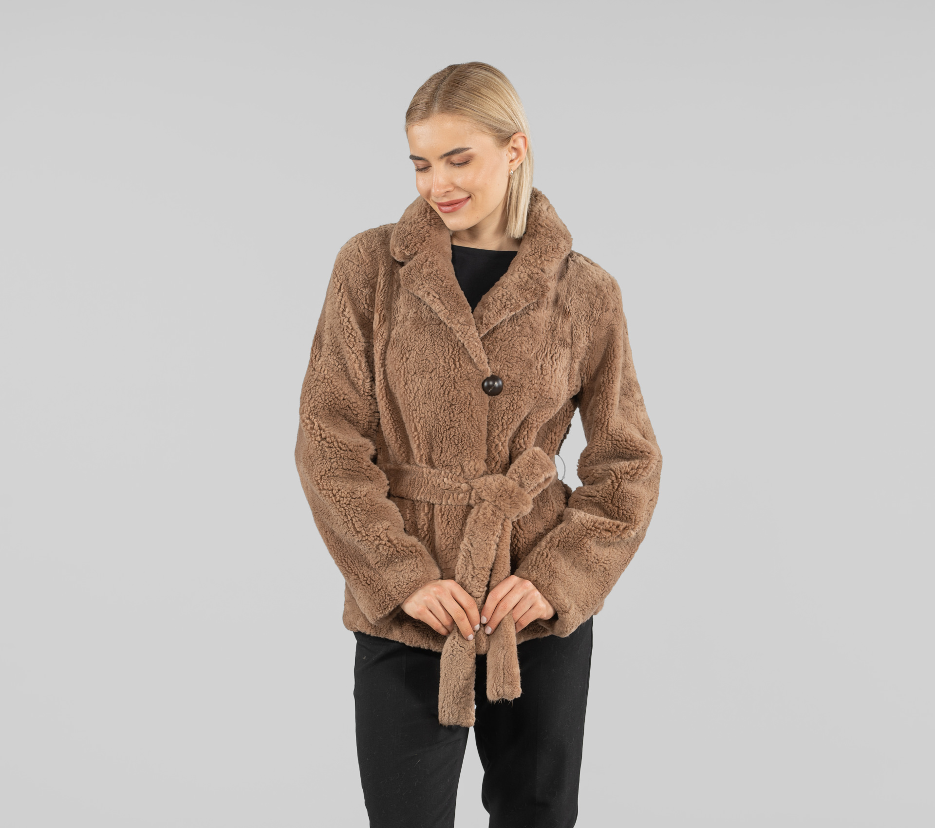 angre direktør frokost Short Teddy Bear Mink Fur Jacket - 100% Real Fur - Haute Acorn