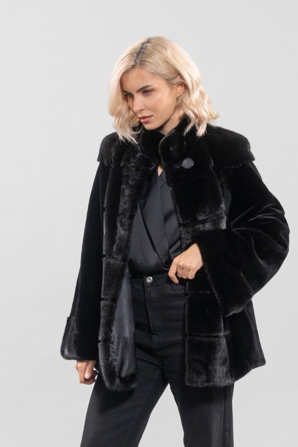 Mink Fur Jacket With Wide Sleeves