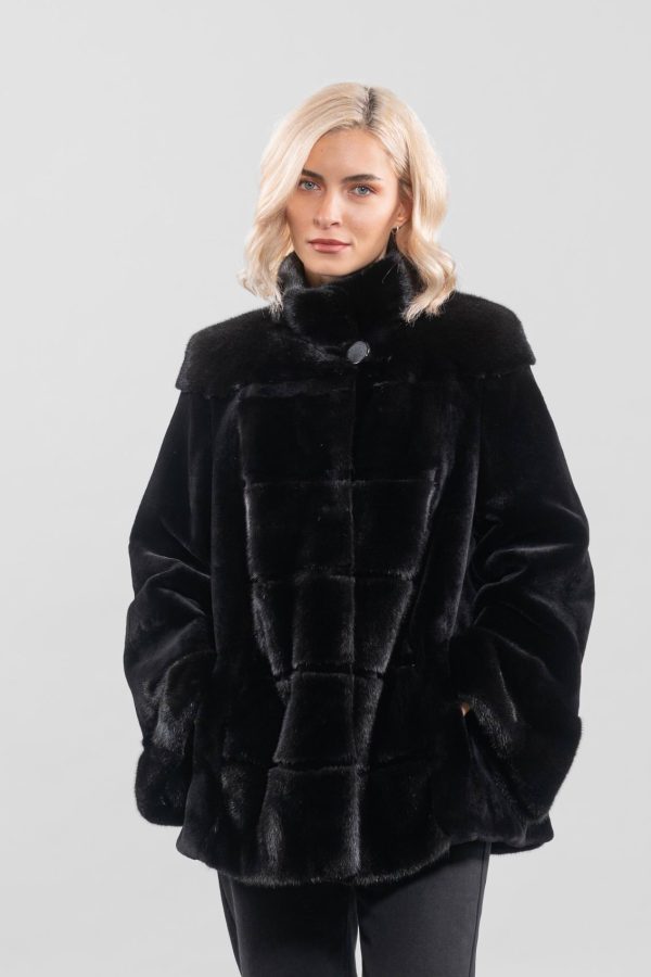 Mink Fur Jacket With Wide Sleeves
