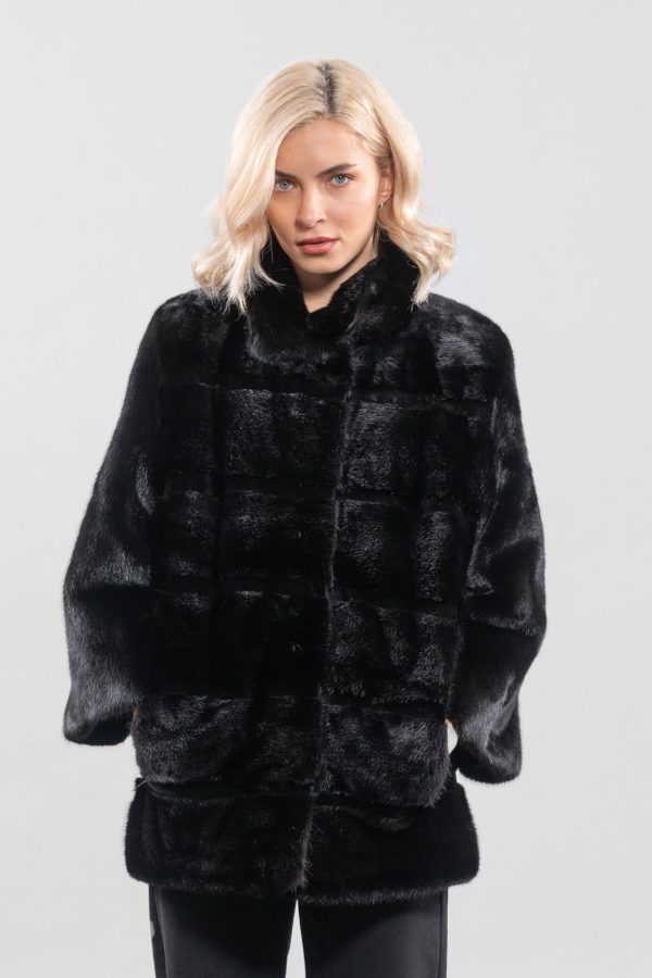 Fur Jacket Made Of Male Mink Fur Pelts