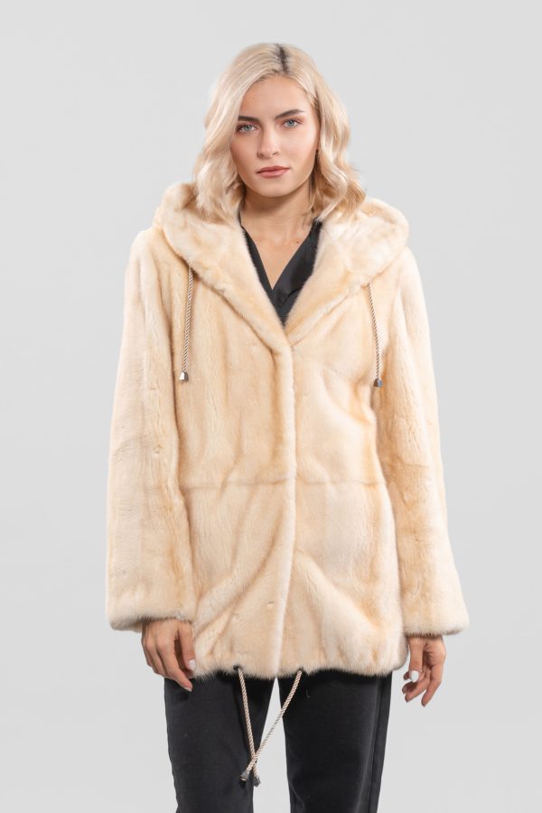 Palomino Hooded Mink Fur Jacket