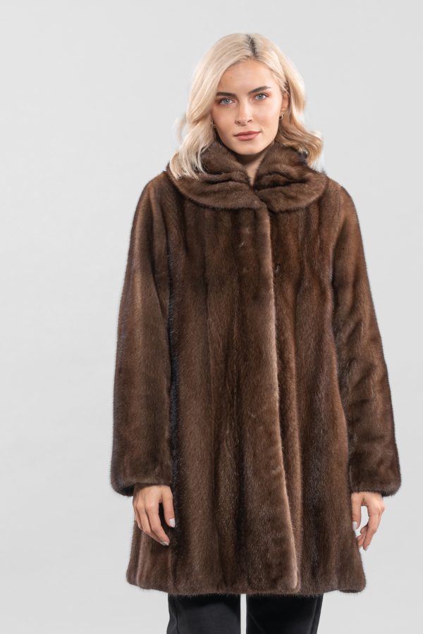Demi Buff Whole Pelts Mink Fur Jacket