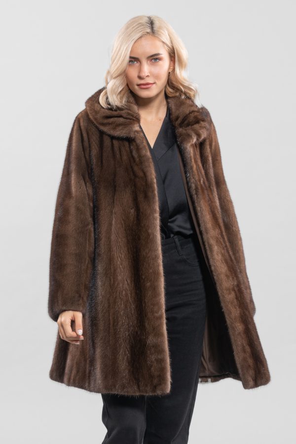 Demi Buff Whole Pelts Mink Fur Jacket