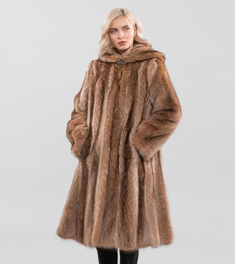 Crystal Raccoon Fur Coat