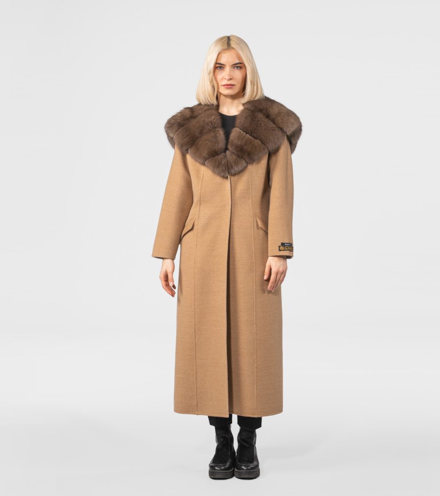 Cashmere Jacket With Fur Hood