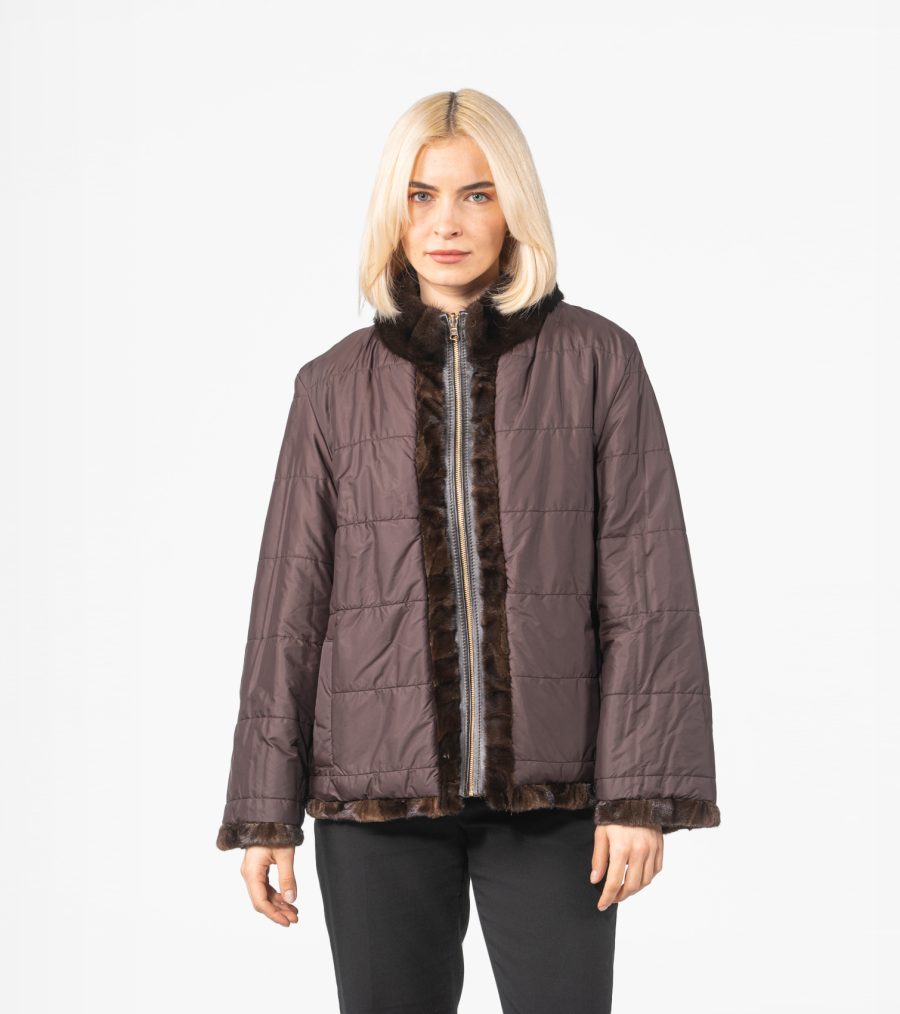Reversible Demi Brown Mink Fur Jacket