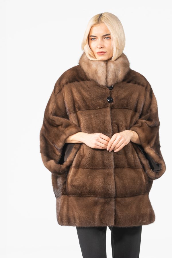 Demi Brown Mink Fur Jacket