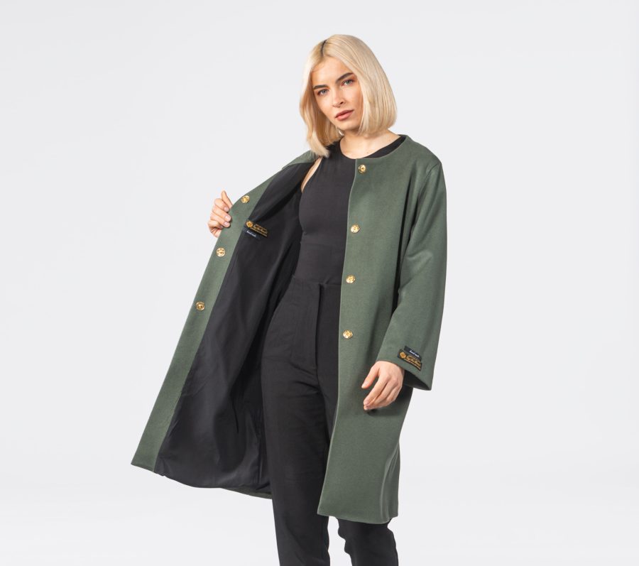 Green Cashmere Wool Jacket