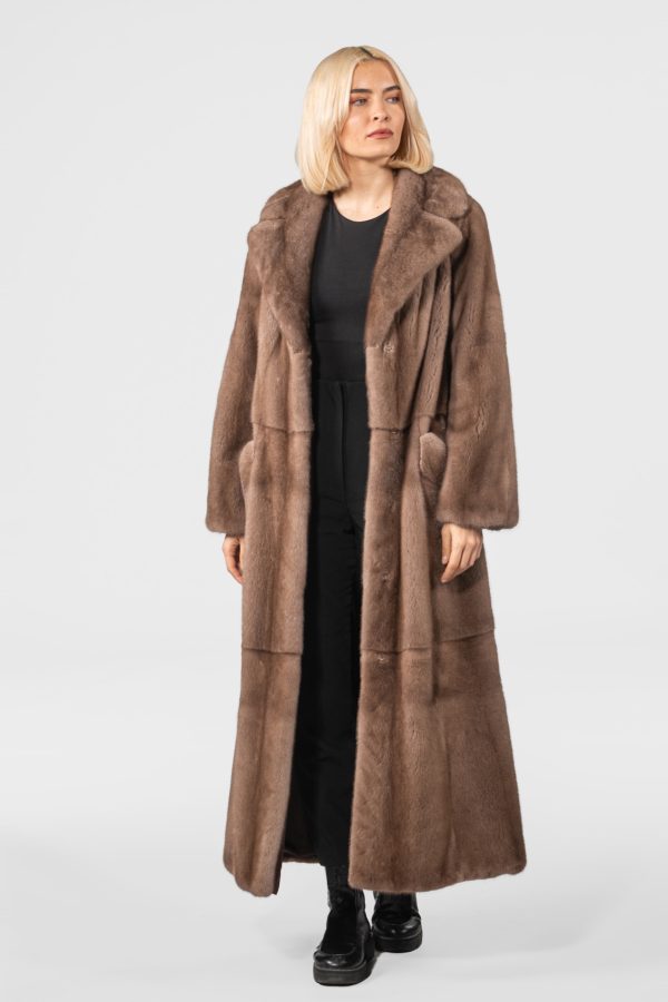 Pastel Full Length Mink Fur Coat