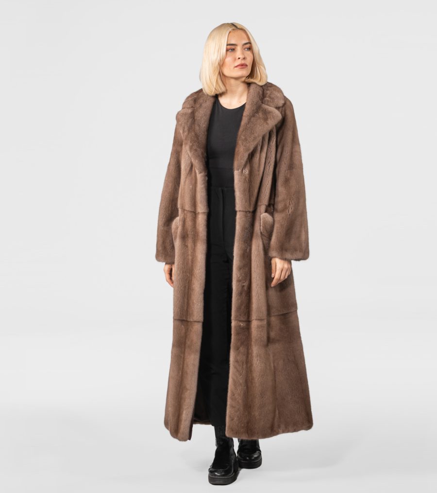 Pastel Full Length Mink Fur Coat