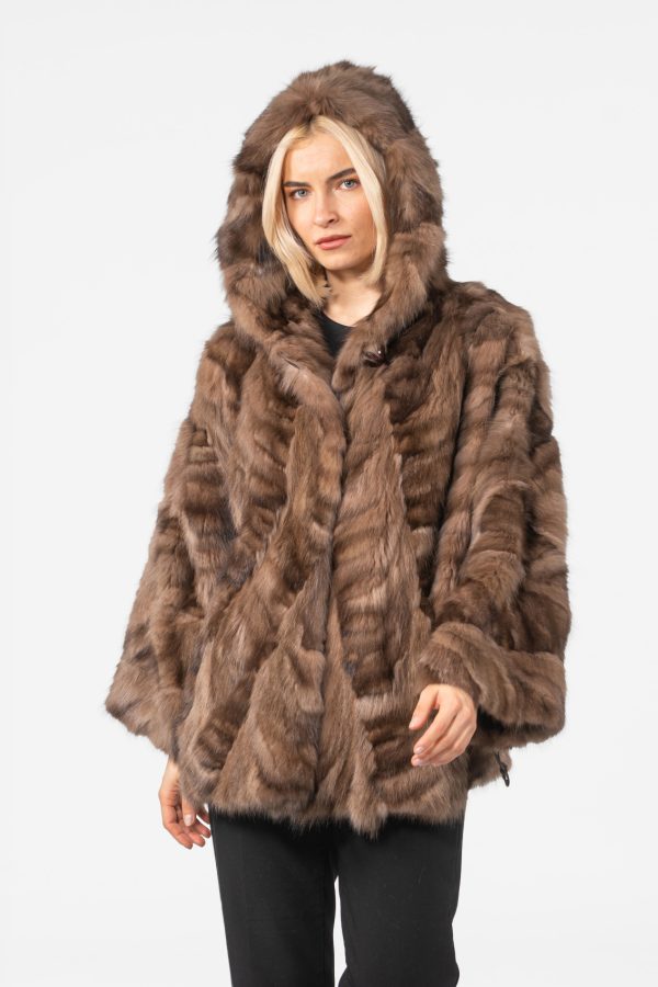 Pieced Sable Fur Jacket