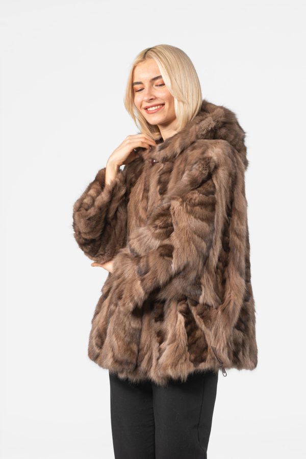 Pieced Sable Fur Jacket