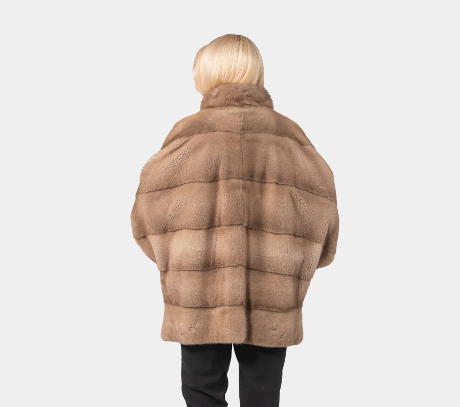 Oversized Pastel Mink Fur Jacket