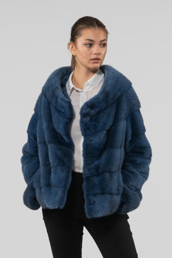 Ensign Blue Mink Fur Jacket