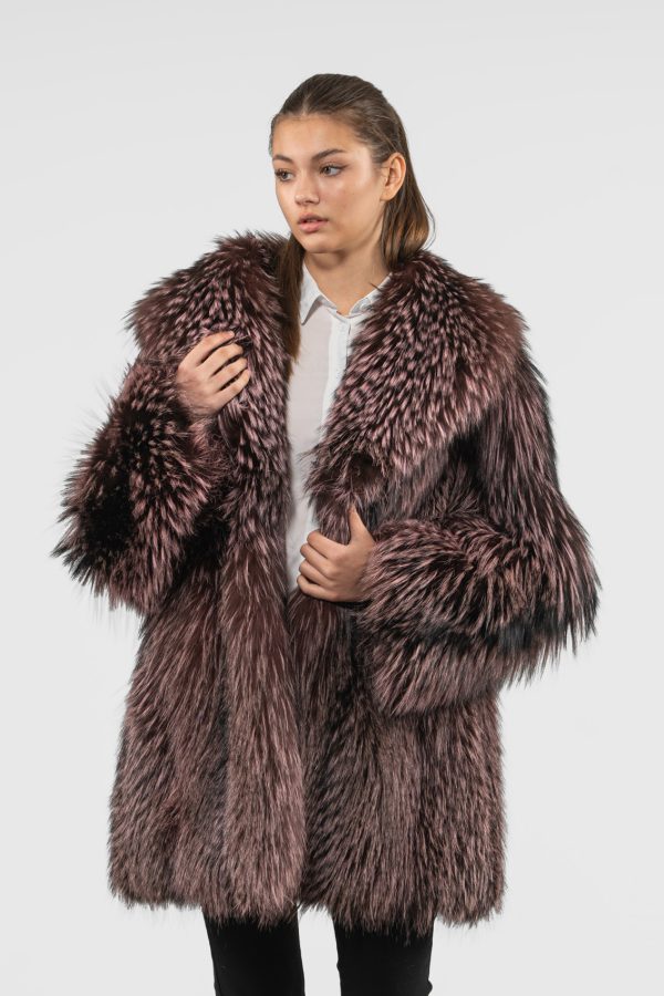 Pink Fox Fur Jacket