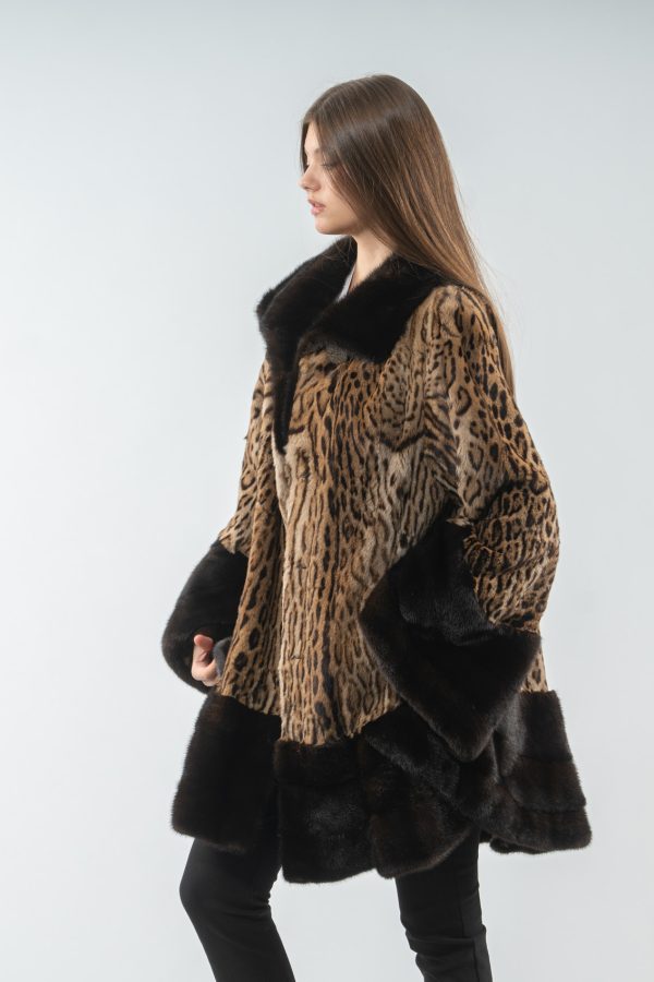 Oversized Fur Cape With Mink Fur Details