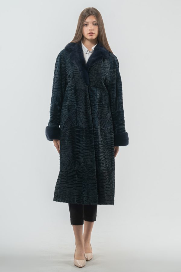 Astrakhan Fur Jacket With Mink Fur Details