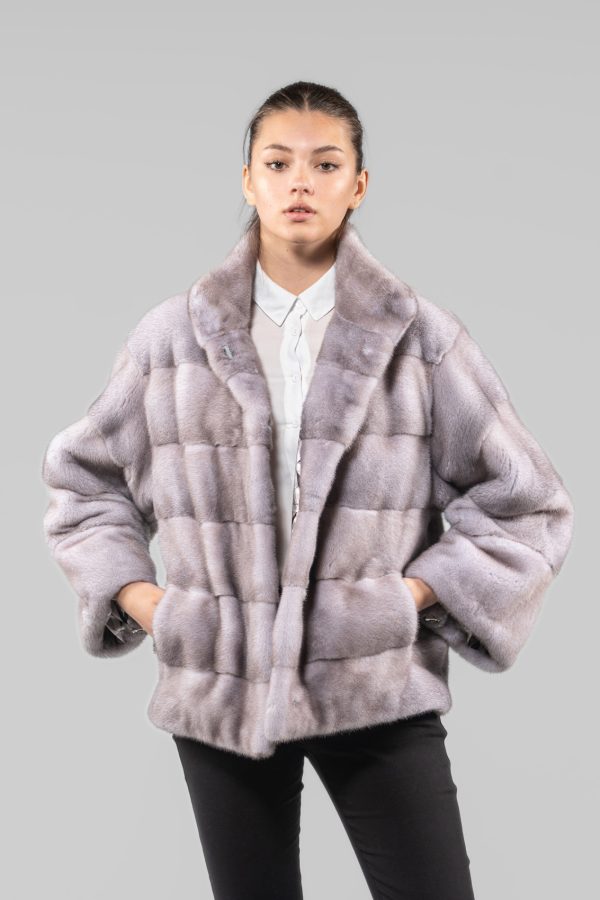 Ice Color Mink Fur Jacket