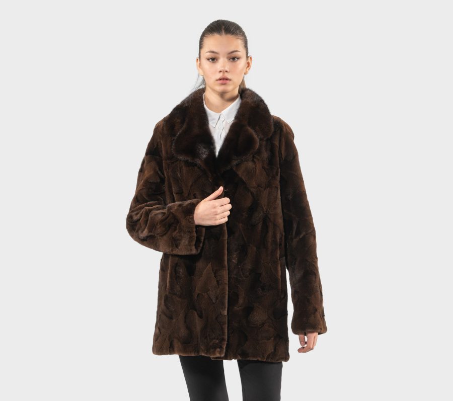 Mahogany Sheared Mink Fur Jacket