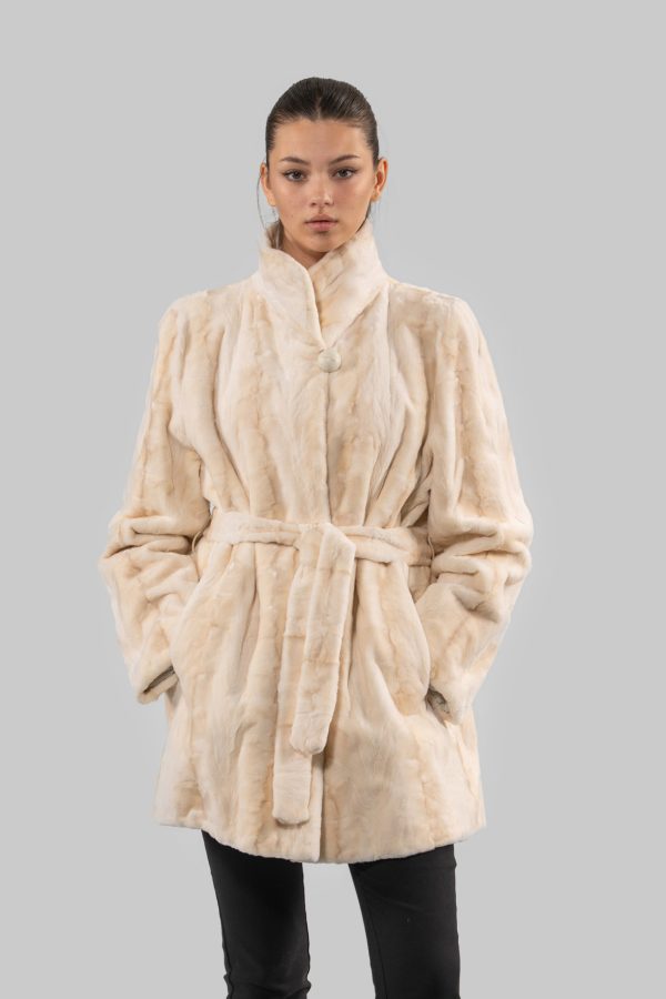 Sheared Pearl Mink Fur Jacket