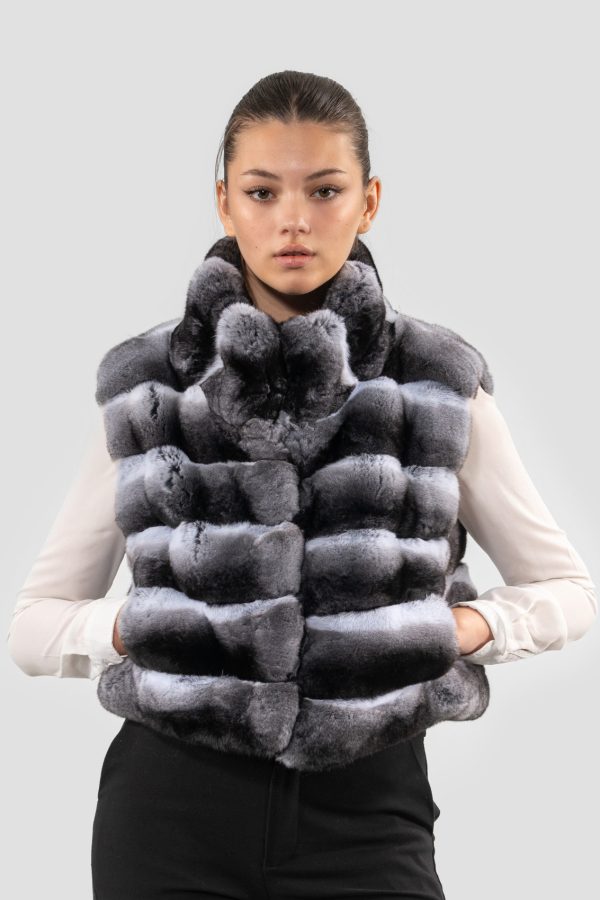 Short Chinchilla Fur Vest