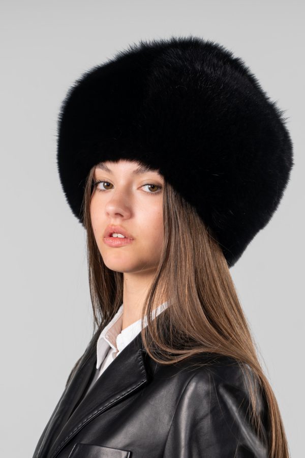 Black Fox Fur Hat