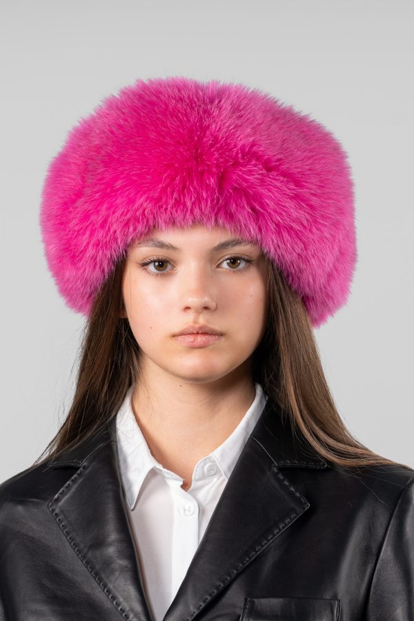 Pink Fluffy Fox Fur Headband