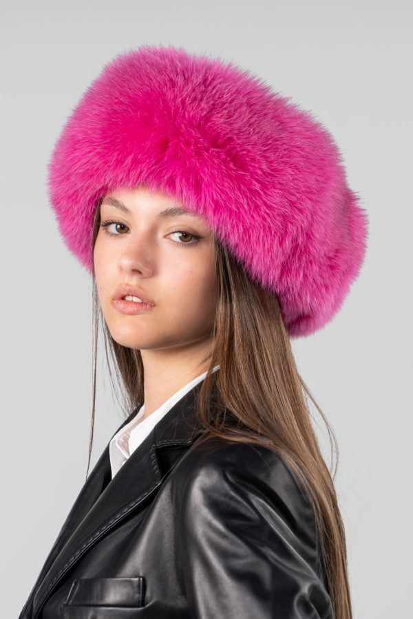 Pink Fluffy Fox Fur Headband