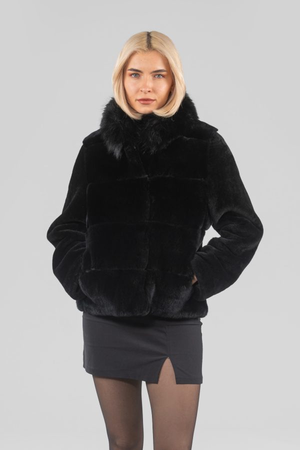 Black Rabbit Fur Jacket