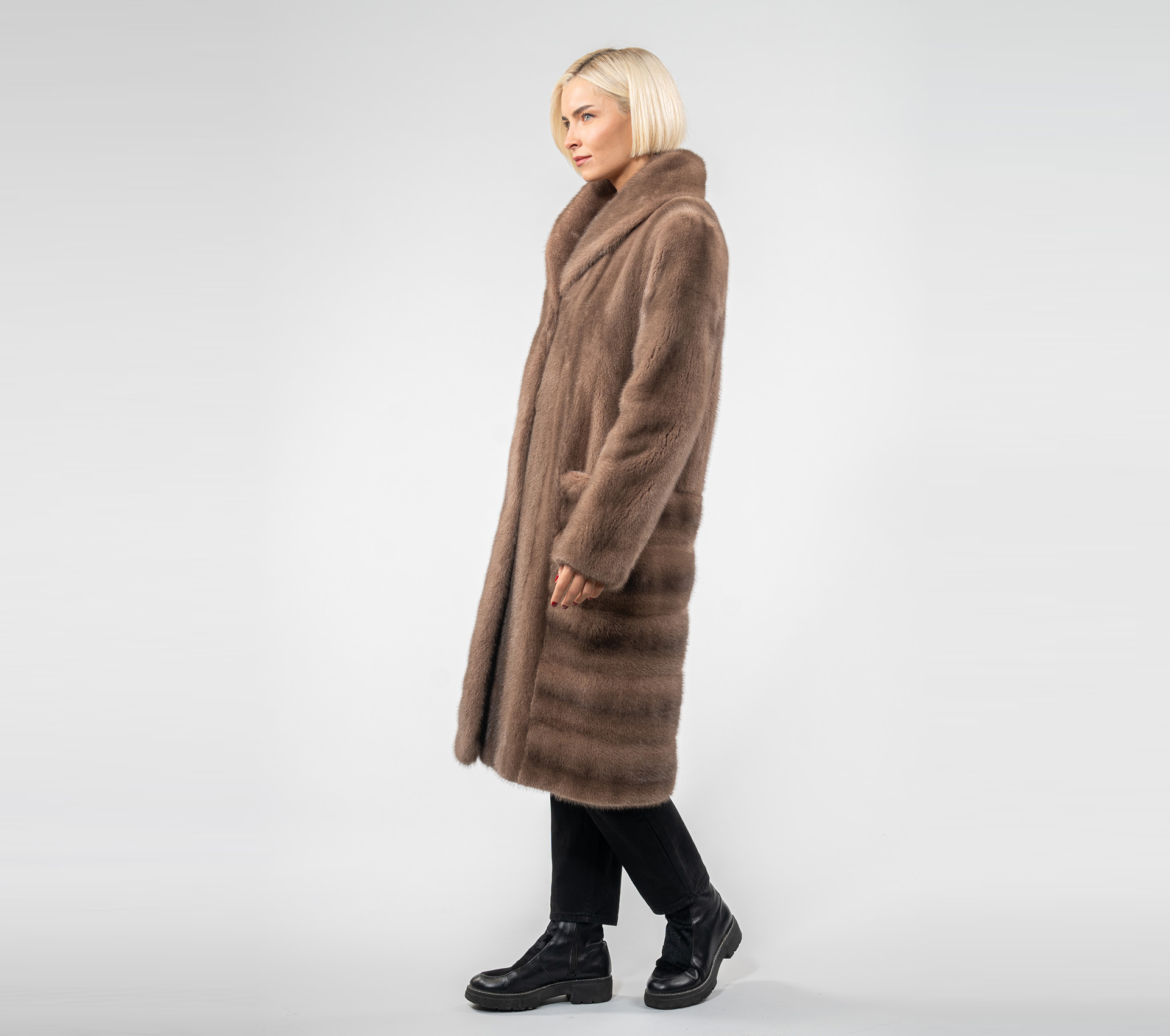 Light Brown Mink Fur Coat - 100% Real Fur
