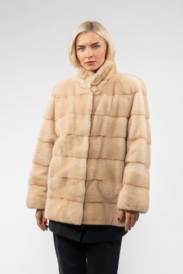 Palomino Horizontal Layer Mink Fur Jacket