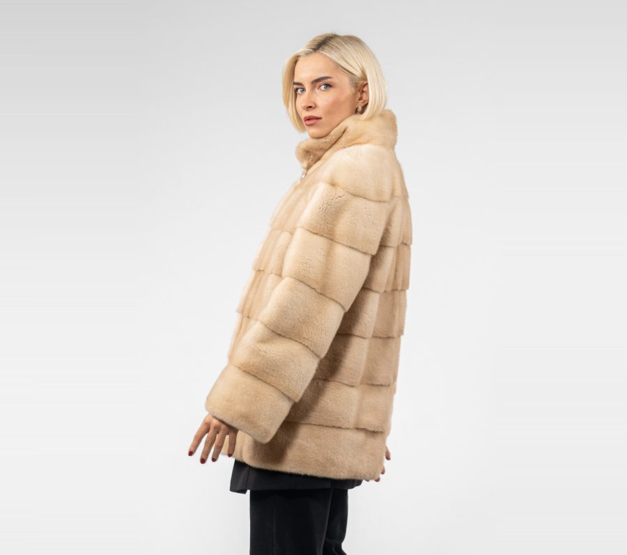 Palomino Horizontal Layer Mink Fur Jacket