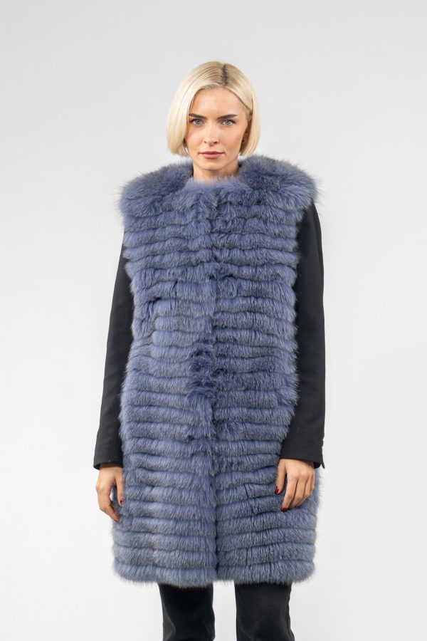Merlin Blue Fox Fur Vest
