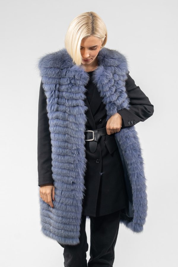 Merlin Blue Fox Fur Vest