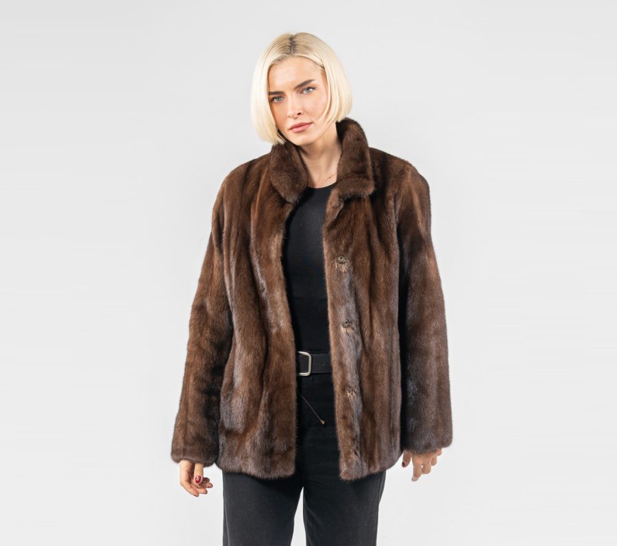 Demi Buff Female Let Out Mink Fur Jacket