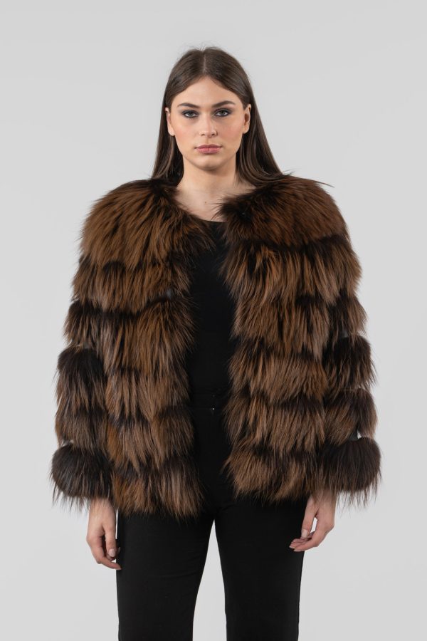 Brown Raccoon Fur Jacket
