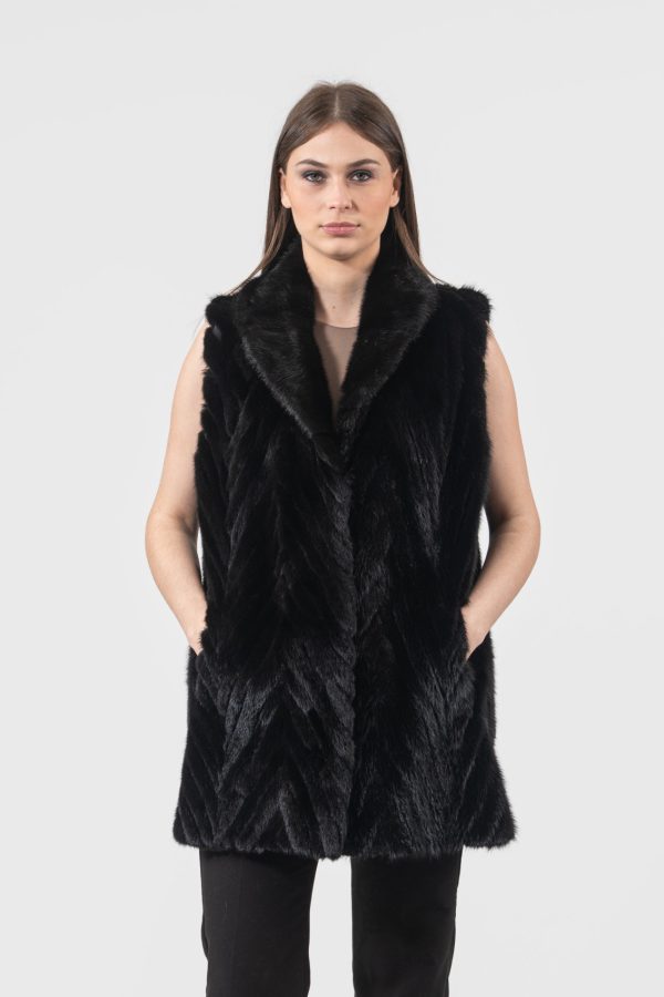 Pieced Mink Fur Vest